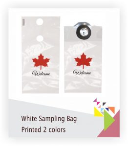 White SAmpling Bag Printed 2 color